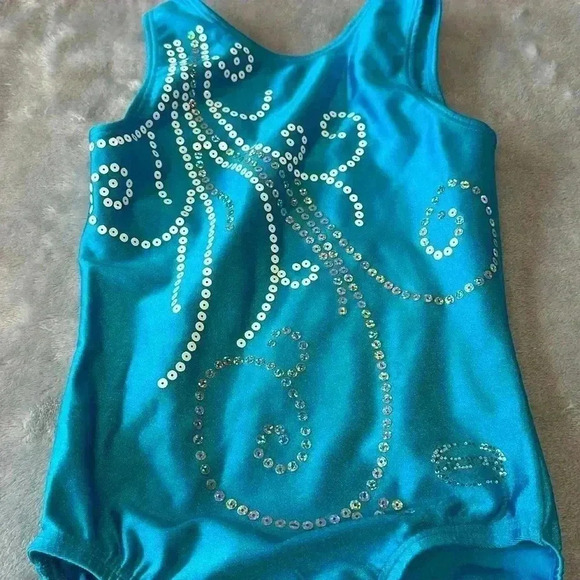 Ozone - Gymnastics bodysuit leotard. Size YM - Picture 2 of 5